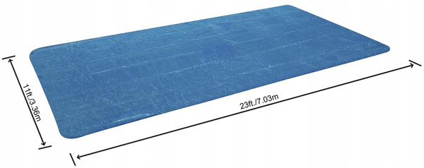 SOLAR COVER FOR RECTANGULAR FRAME POOL 6.40 X 2.74 M - 7.32 X 3.66 M