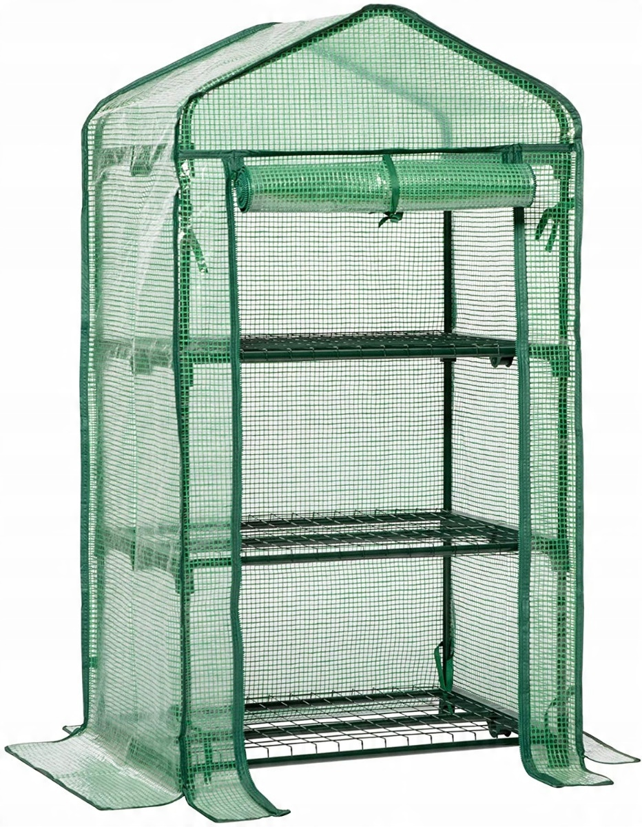 SZKLARNIA OGRODOWA Z TRZEMA PÓŁKAMI ZIELONA 69 x 49 x H125 CM pol_pl_SZKLARNIA-OGRODOWA-Z-TRZEMA-POLKAMI-ZIELONA-69-x-49-x-H125-CM-1132_7