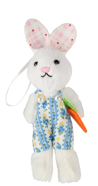 VEĽKONOČNÁ OZDOBA - ZÁVES 6 x 11 CM ZAJAC S MRKVOU MIX 3 FARIEB bal=12ks *9205