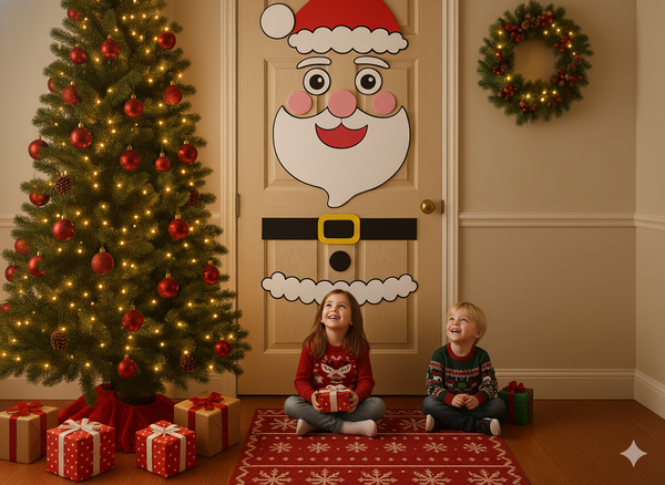 CHRISTMAS DOOR DECORATION - DIY CHRISTMAS TREE/SANTA CLAUS/REINDEER