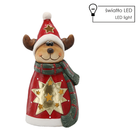 FIGURINE OF THE NATIVITY - REINDEER WITH STARS 21 X 18,7 X 40 CM LED