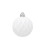 SET OF 6 BAUBLES 6 CM WHITE