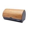 CUFĂ SABROSO - EMAILAT CU CAPAC DIN BAMBUS 38 x 25 x 18 CM NEGRU *8893