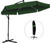 PARASOL OGRODOWY 3 M ZIELONY "BANANA" Z POKROWCEM Z LED 