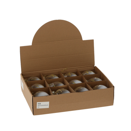 BOMBĂ DIN sticlă - MĂLĂZITĂ DECORATĂ 8 CM MIX DE MODELE disp=12buc *4808