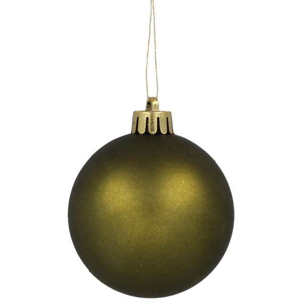 SET OF 30 BAUBLES 6 CM OLIVE/COPPER/GRAPHITE
