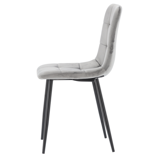 KRZESŁO NOWOCZESNE WELUROWE SZARE *2937