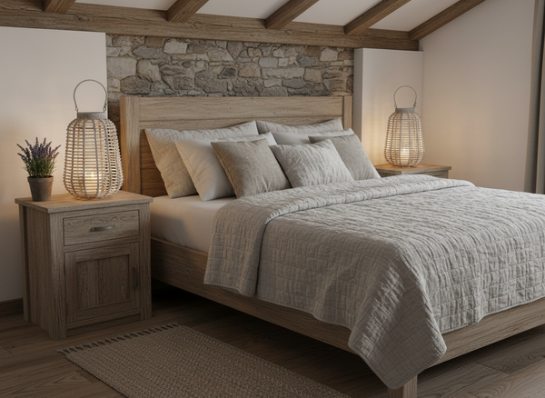 LAMPION PLECIONY 27 x 35 CM SZARY