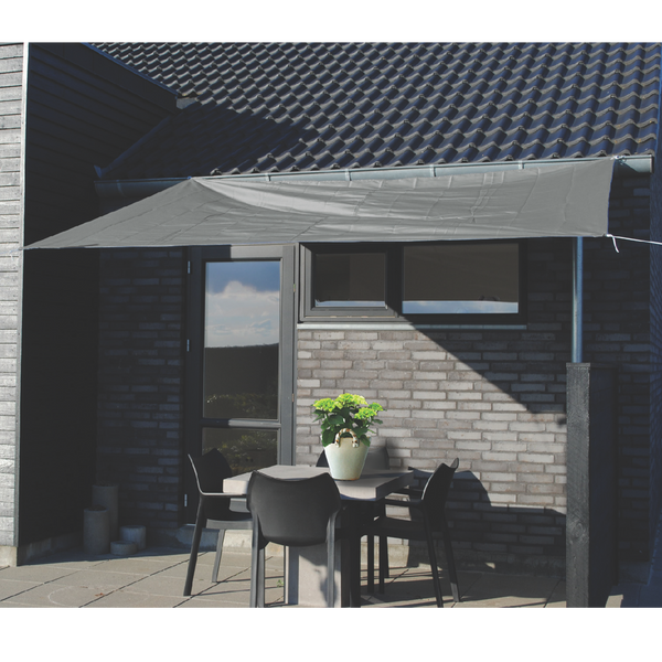 ŠEDÝ OBDĹAŽNÍKOVÝ SLNEČNÍK 3 x 2,5 M *3897