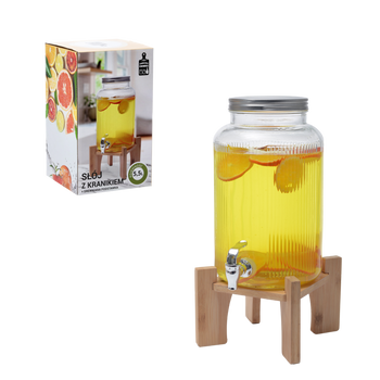 BORCAN CU ROBINET DE 5,5L CU BAZA DIN Lemn *7972