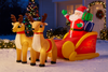 INFLATABLE SANTA ON SLEIGH WITH REINDEER LED 235 CM