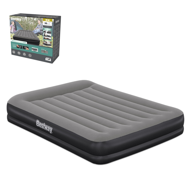 MATERAC DMUCHANY 203 X 152 X 36 CM TRITECH QUEEN SIZE Z WBUDOWANĄ POMPKĄ *0513