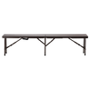 FOLDING CAMPING BENCH 180 X 25 X 43 CM BROWN