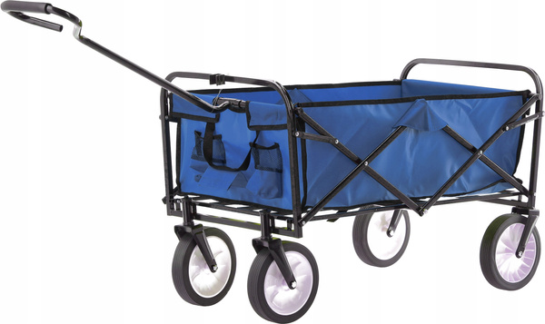 WÓZEK OGRODOWY NIEBIESKI SKŁADANY 116x54x90cm *3556