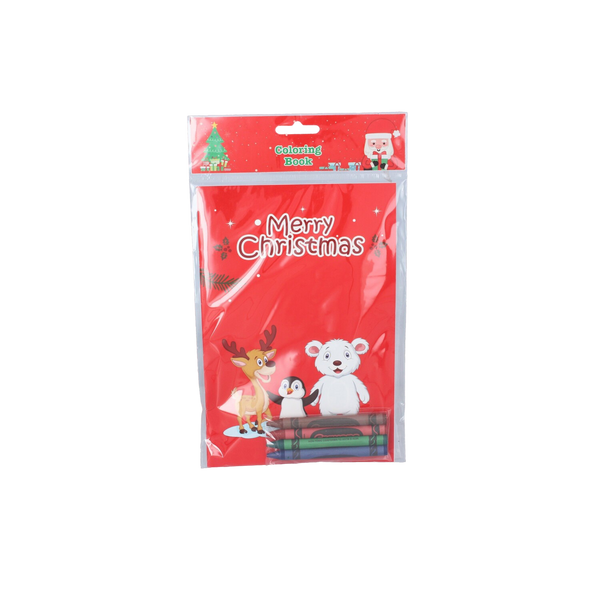 CHRISTMAS COLORING BOOK - DIY - WITH 4 MARKERS - MIX OF DESIGNS