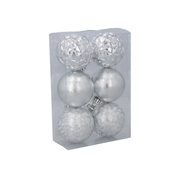 SADA 6 GULÍ 6 CM ČERVENÁ/ZLATÁ/STRIEBORNÁ *7566