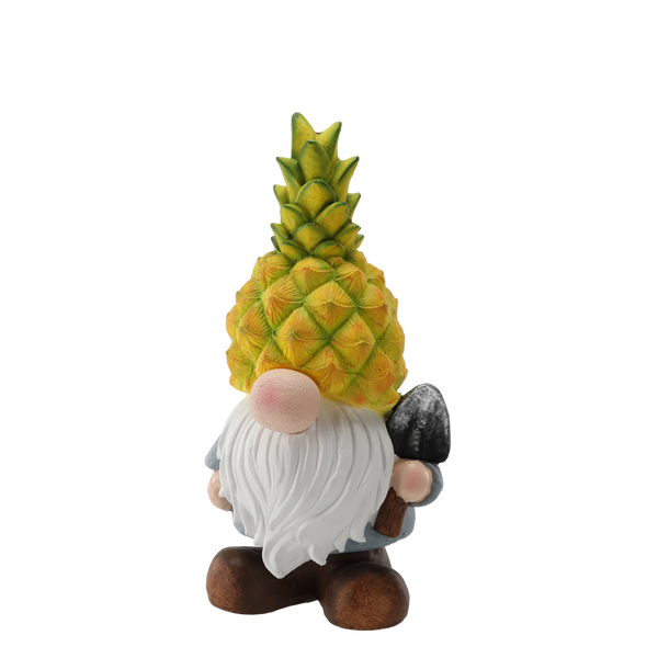 GARDEN FIGURINE - LED PINEAPPLE GNOME 21 x 18 x 40 CM