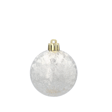 SET OF 6 BAUBLES 6 CM BURGUNDY/ANTHRACITE/CHAMPAGNE (TUBE)