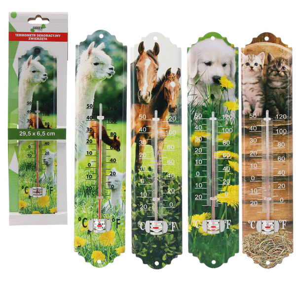 TERMOMETRU DECORATIV ANIMALE 29,5 x 6,5 CM MIX MODELE ambalaj=12buc *1823