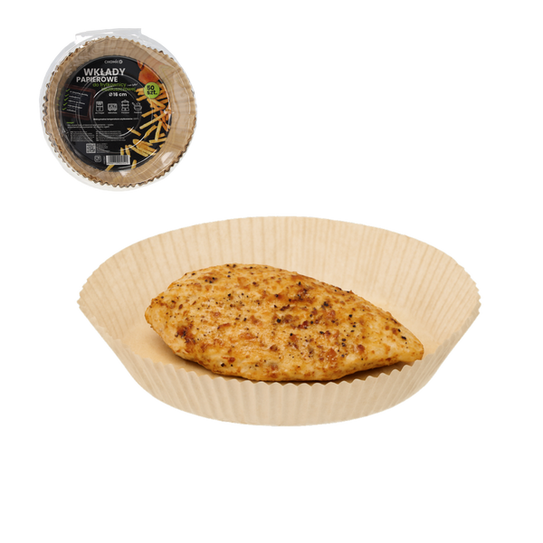 KPL. 50 VLOŽEK DO FRYTKOWNICE BEZTŁUSZCZOWEJ PAPÍROVÉ KULATÉ 16 X 4,5 CM *2541