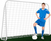 FUTBALOVÁ BRÁNA "CHAMPIONS" S IVOU - 213 x 152 x 75 CM *3395