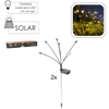 Sada 2 solárních lamp H 70 cm se světlem 6 LED teplá bílá *5899