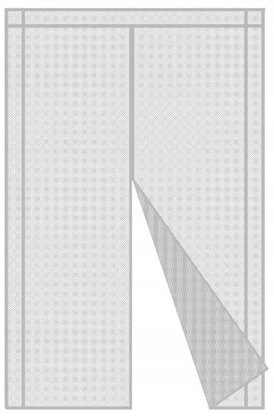 Magnetická clona proti hmyzu na dveře 80/90/100 x 210/220 cm bílá *7747