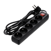 EXTENSION CORD POWER STRIP WITH SWITCH 5 SOCKETS 3 M BLACK