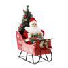 CHRISTMAS FIGURE - SANTA CLAUS IN SLEIGH WITH TREE - LED + MELODY