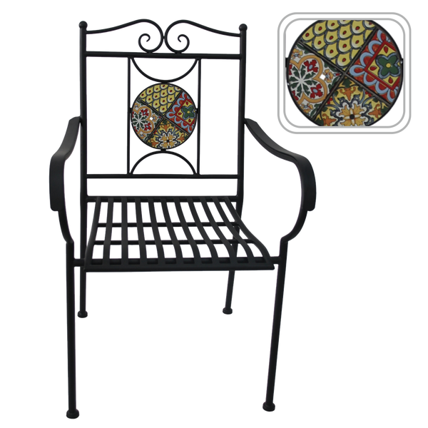 KRZESŁO OGRODOWE MOZAIKOWE 58 x 59 x 92 CM