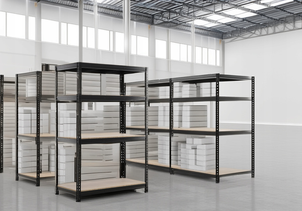 REGAŁ 4-POZIOMOWY 180 X 120 X 60 CM CZARNY UDŹWIG PÓŁKI: 500 KG PRO *0667