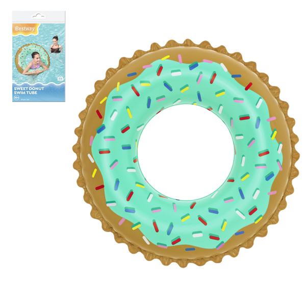 VYPUCHOVACÍ PLÁŽOVÝ KRUH CUKROVÝ DONUT FI 91CM *7403