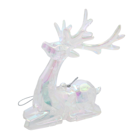 CHRISTMAS TREE DECORATION ELK OPALESCENT 8 X 9 CM