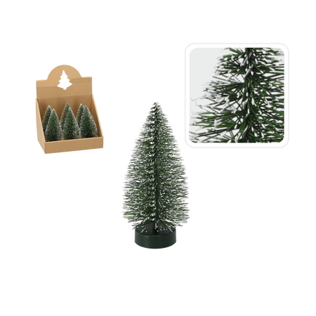 DEKORÁCIA BOŽÍHO NARODENIA. MINI VIANOČNÝ STROMČEK 18 CM ZELENÝ disp=6ks *0103