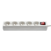 EXTENSION CORD POWER STRIP WITH SWITCH 5 SOCKETS 3 M WHITE