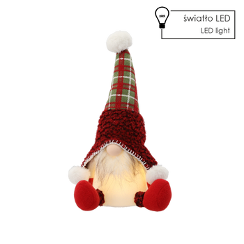 SKRZAT BOŽONAR. SEDÍ ČERVENÝ 22 X 17 X 34 CM LED *1612