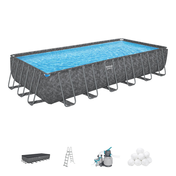 APX 365 24' x 12' x 52"/7.32m x 3.66m x 1.32m Rectangular Pool Set