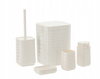 5-PIECE BATHROOM SET SQUARE WHITE