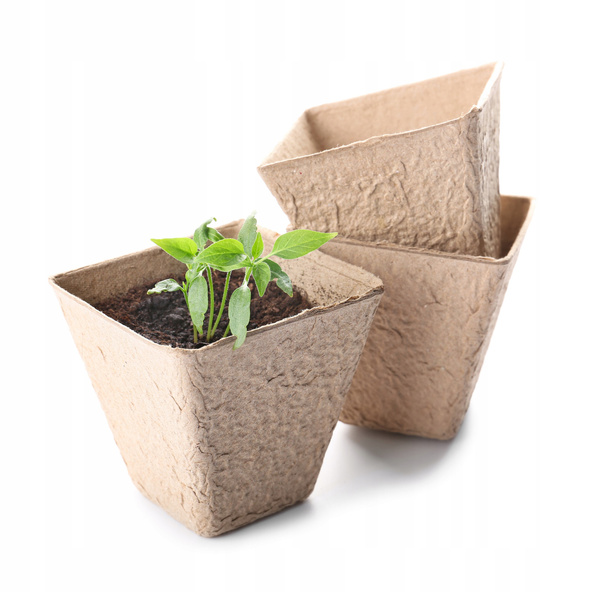 SET OF 72 PEAT POTS 6 X 6 X 5 CM