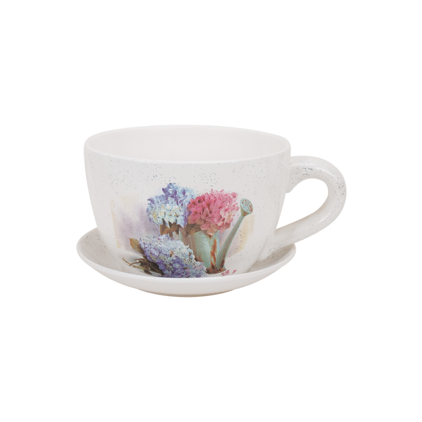 CANA CERAMICĂ 33 x 25,5 x 18 CM ALBĂ MIX PĂTTERNE *5900