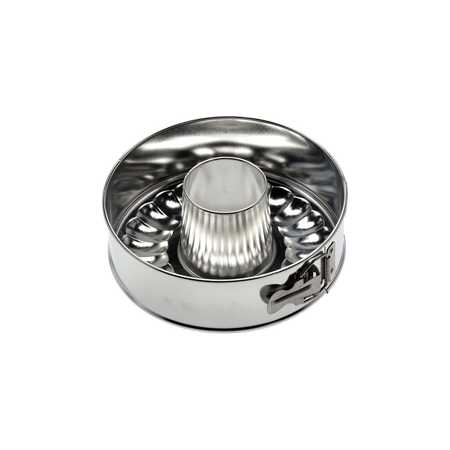 EMBOSSED CAKE TIN FI 21CM WITH TWO BOTTOMS