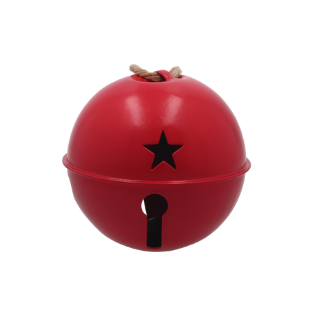 CHRISTMAS METAL RED PENDANT WITH A BELL 10 x 10 x 10,5 CM