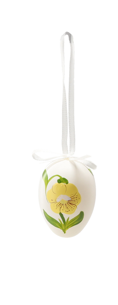 SET OF 6 EASTER EGGS 6 CM WITH HANGING LOOP COLOR MIX