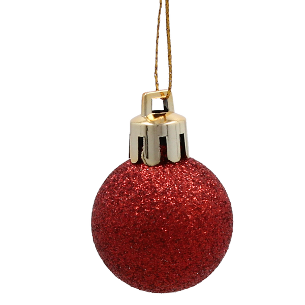 SET OF 33 CHRISTMAS BAUBLES RED, SILVER, GOLD