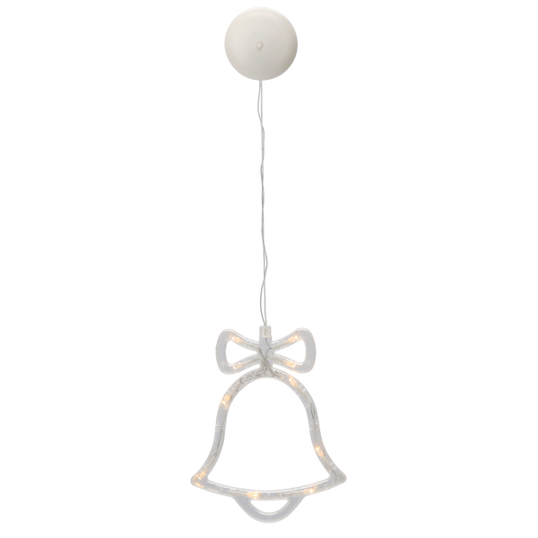 DECORAȚIUNE FESTIVĂ PENTRU FEREASTRĂ LED CU SUCTIE PE BATERII 10L MIX 6 MODELE *4017