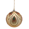 SET OF 6 CHRISTMAS BAUBLES GOLD 8 CM