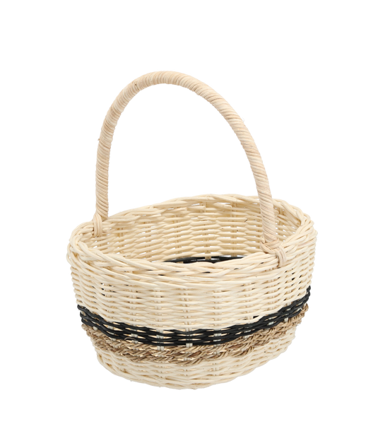 BASKET WITH HANDLE 22 x 17 x 11/21 CM