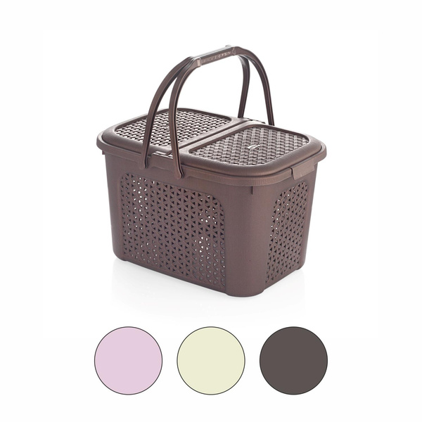 Coș de picnic din ratan 44x33x28CM *3124