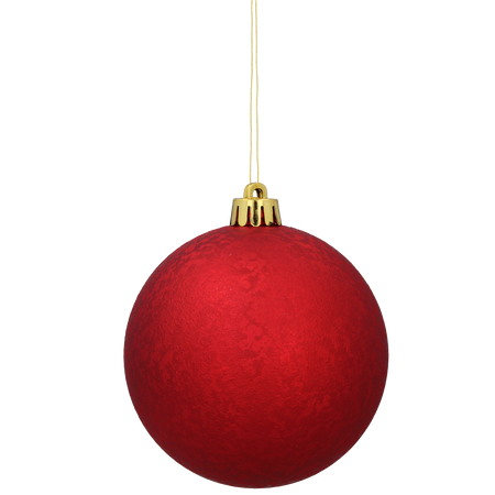 SET OF 20 BAUBLES 8 CM RED/GOLD/SILVER