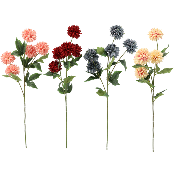 UMELÁ OBOHÁ - CHRYSANTÉMA S PIATIMI KVETMI 71 CM MIX FARIEB balenie=24ks *4069